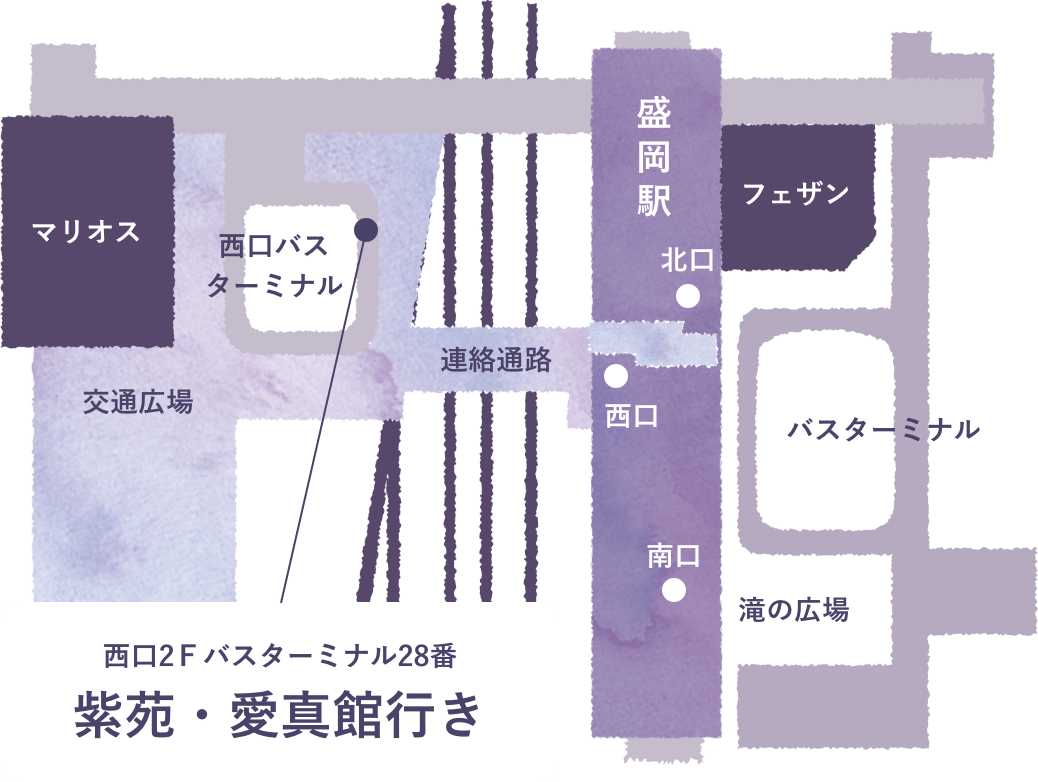 西口バスターミナル地図